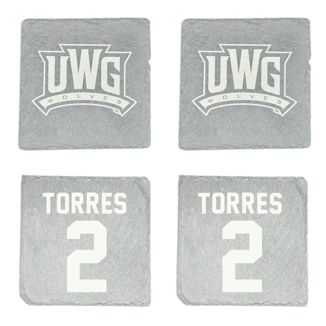 University of West Georgia Baseball Stone Coaster (4 Pack)  - #2 Maverick Torres