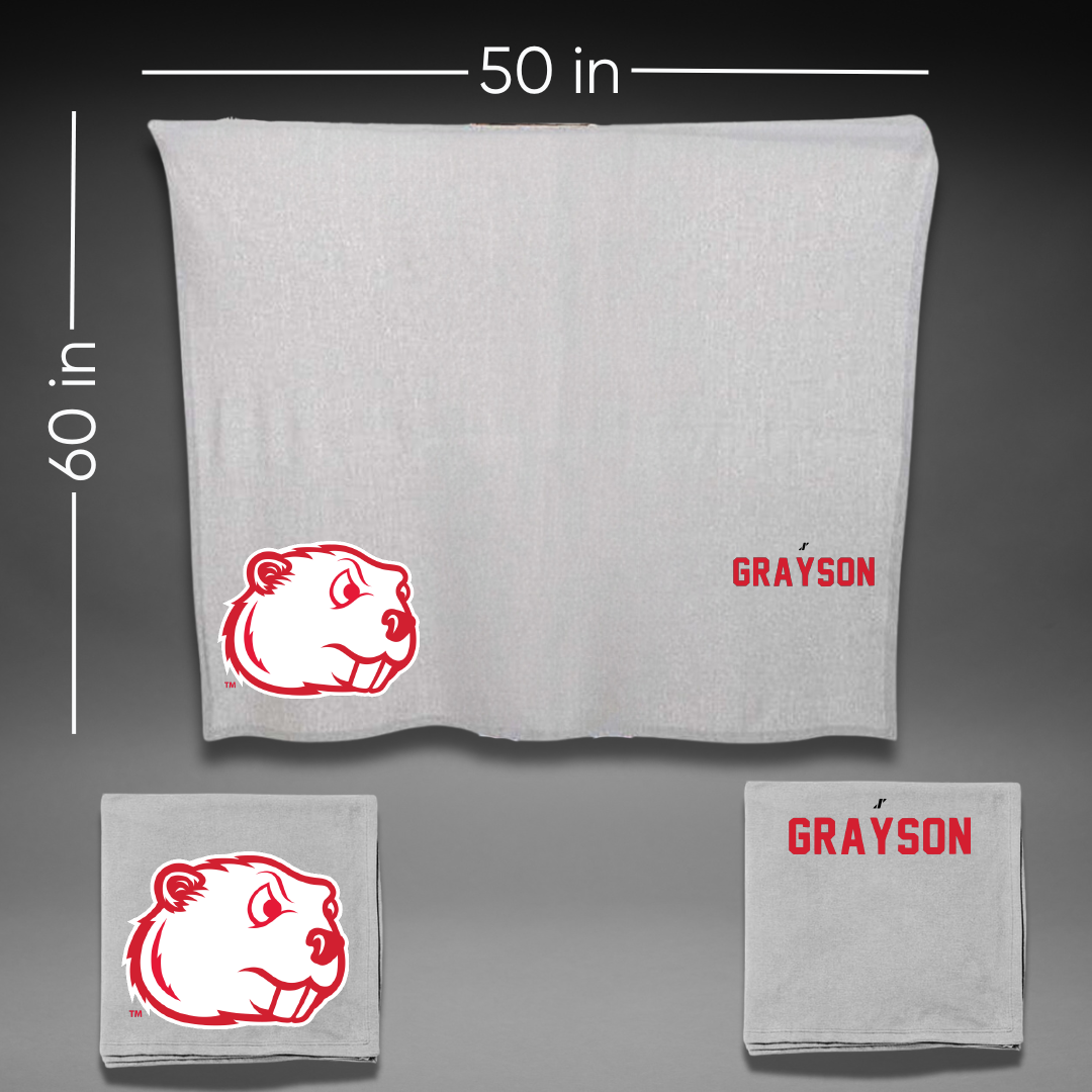 Minot State University Golf Gray Blanket - Winston Grayson