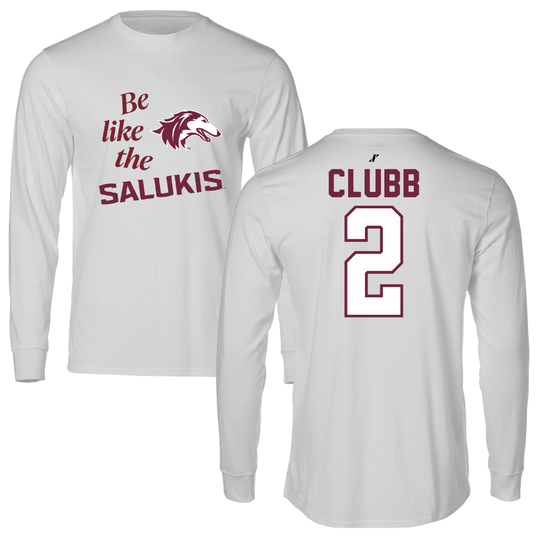Southern Illinois University at Carbondale Basketball Light Gray Be Like Us Performance Long Sleeve - #2 Paige Clubb