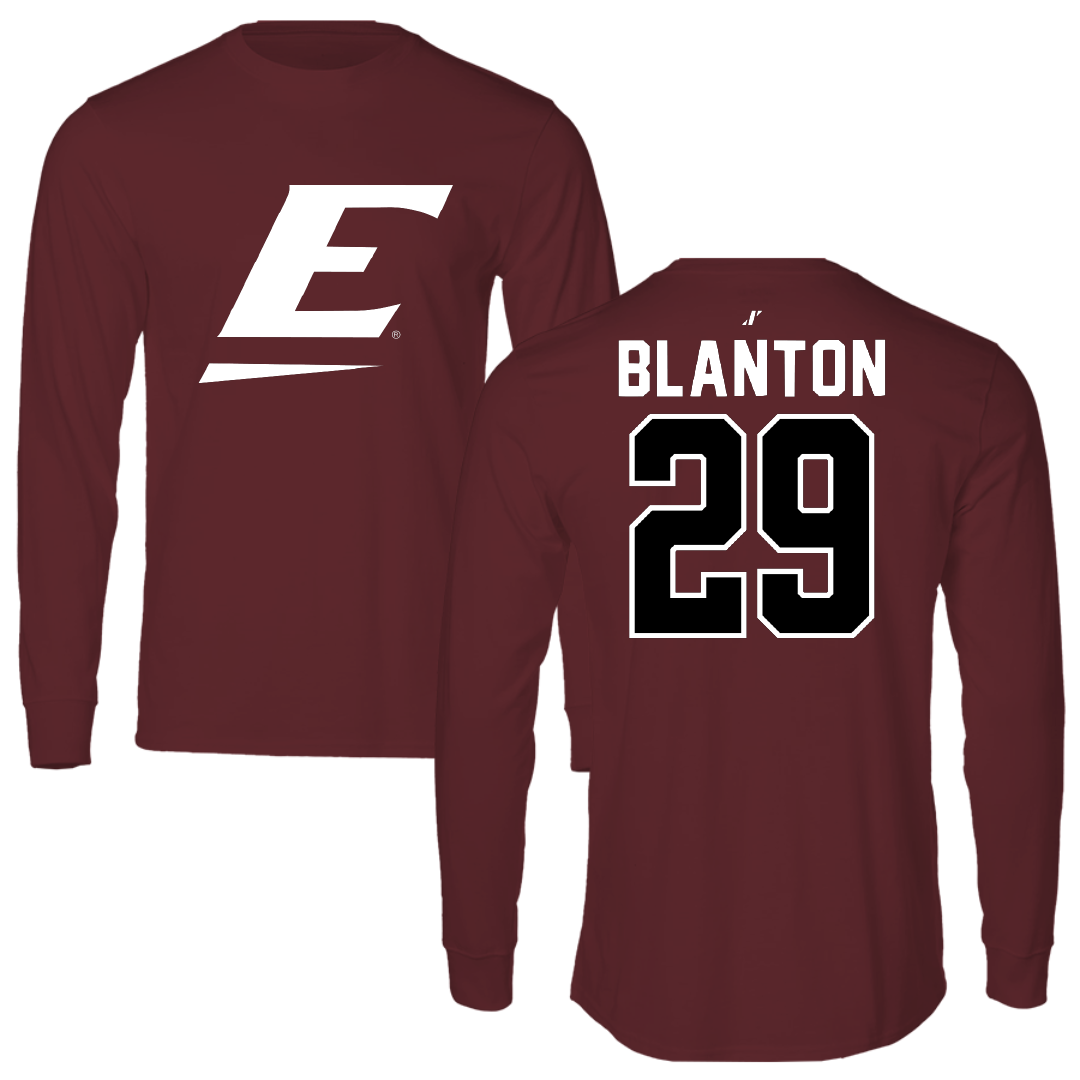 Eastern Kentucky University Baseball Maroon Performance Long Sleeve - #29 Brock Blanton