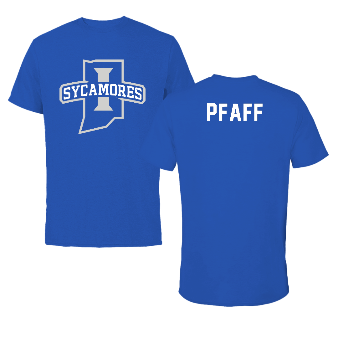 Indiana State University TF and XC Blue Mascot Performance Tee - Brooklyn Pfaff