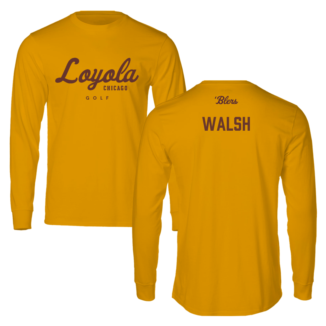 Loyola University-Chicago Golf Gold Performance Long Sleeve - Zach Walsh