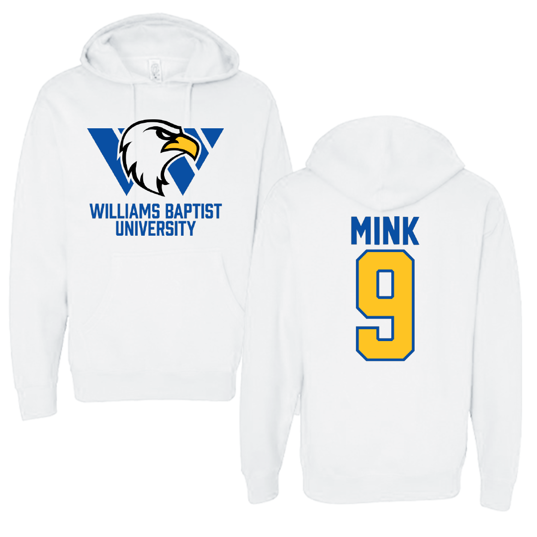Williams Baptist University Baseball White Hoodie - #9 Gavin Mink