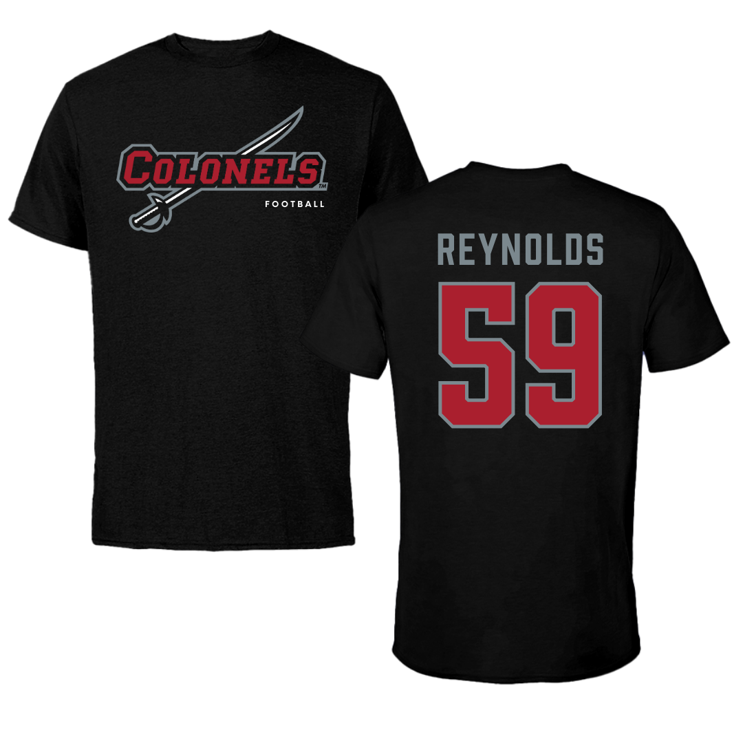 Nicholls State University Football Black Performance Tee - #59 Ethan Reynolds