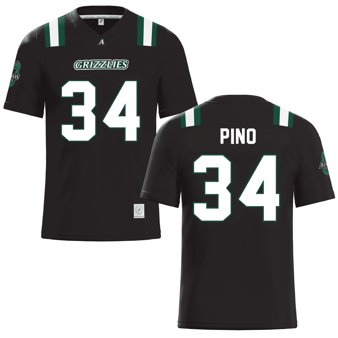 Adams State University Black Football Jersey - #34 CJ Pino