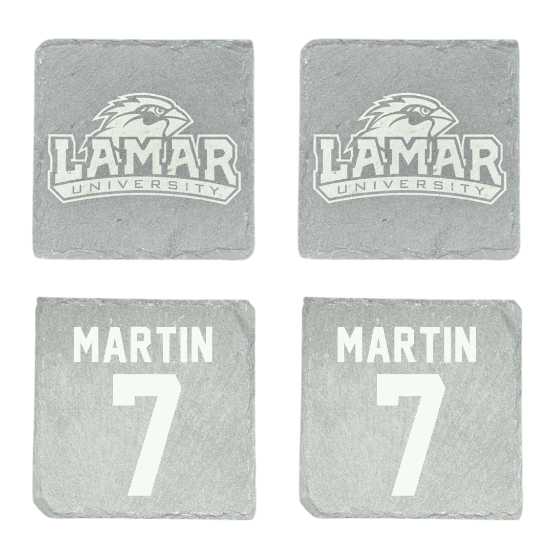 Lamar University Football Stone Coaster (4 Pack)  - #7 Codey Martin