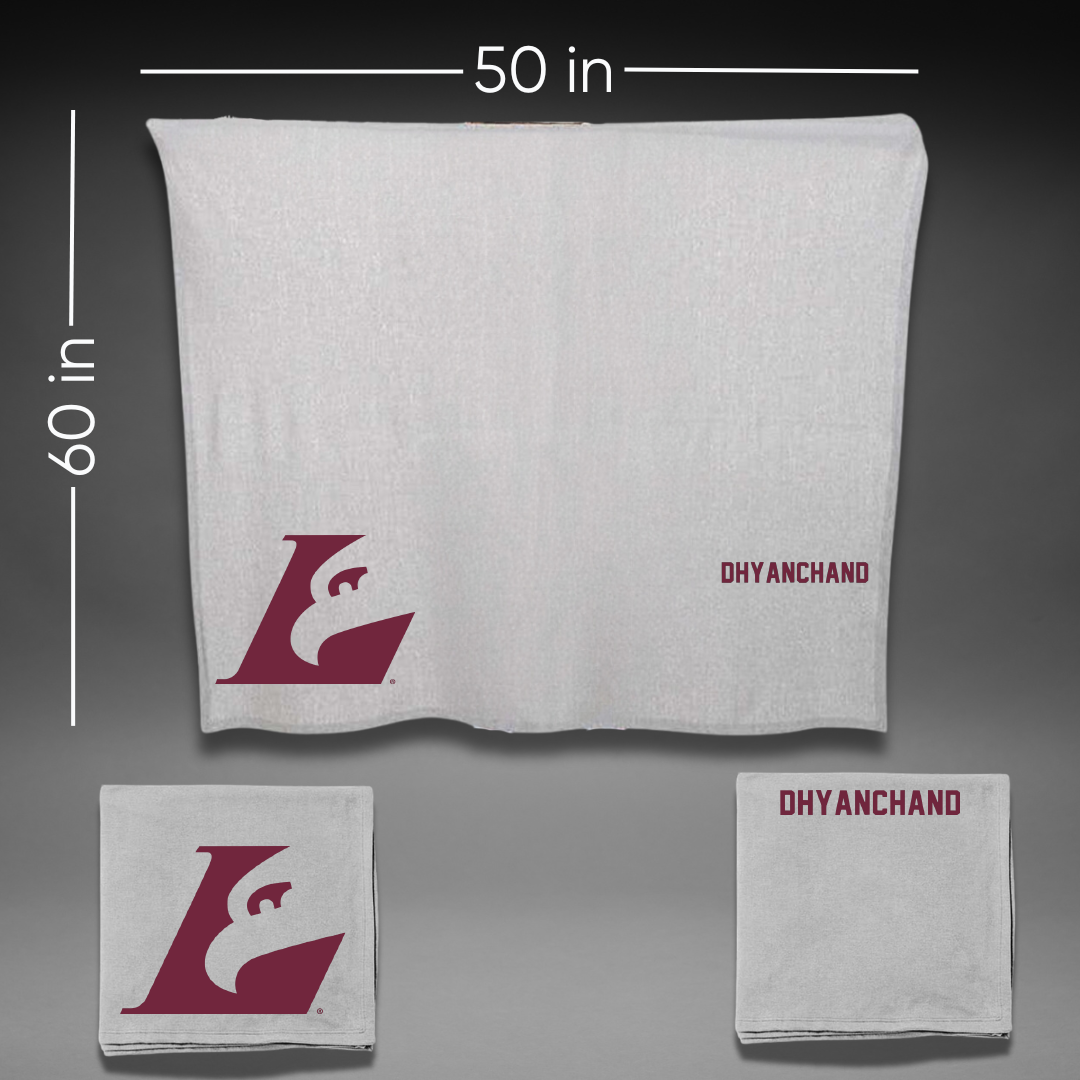 University of Wisconsin-La Crosse Tennis Gray Blanket - Isaac Dhyanchand