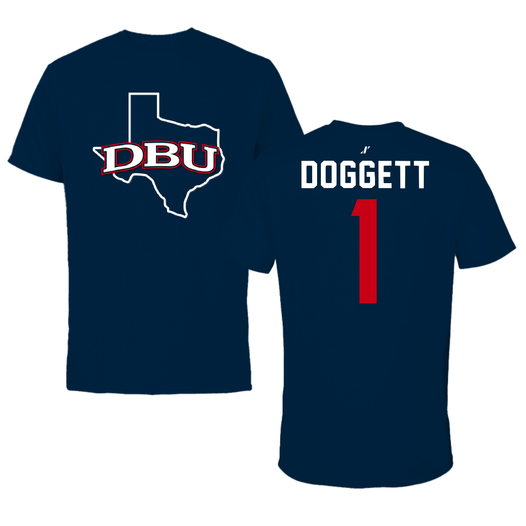 Dallas Baptist University Volleyball Navy State Performance Tee - #1 Daylee Doggett