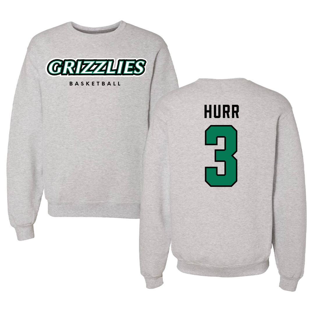 Adams State University Basketball Gray Grizzlies Crewneck - #3 Alex Hurr