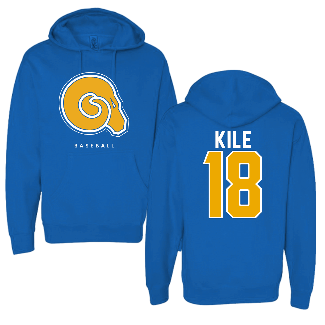 Albany State University Baseball Blue Hoodie - #18 David Kile