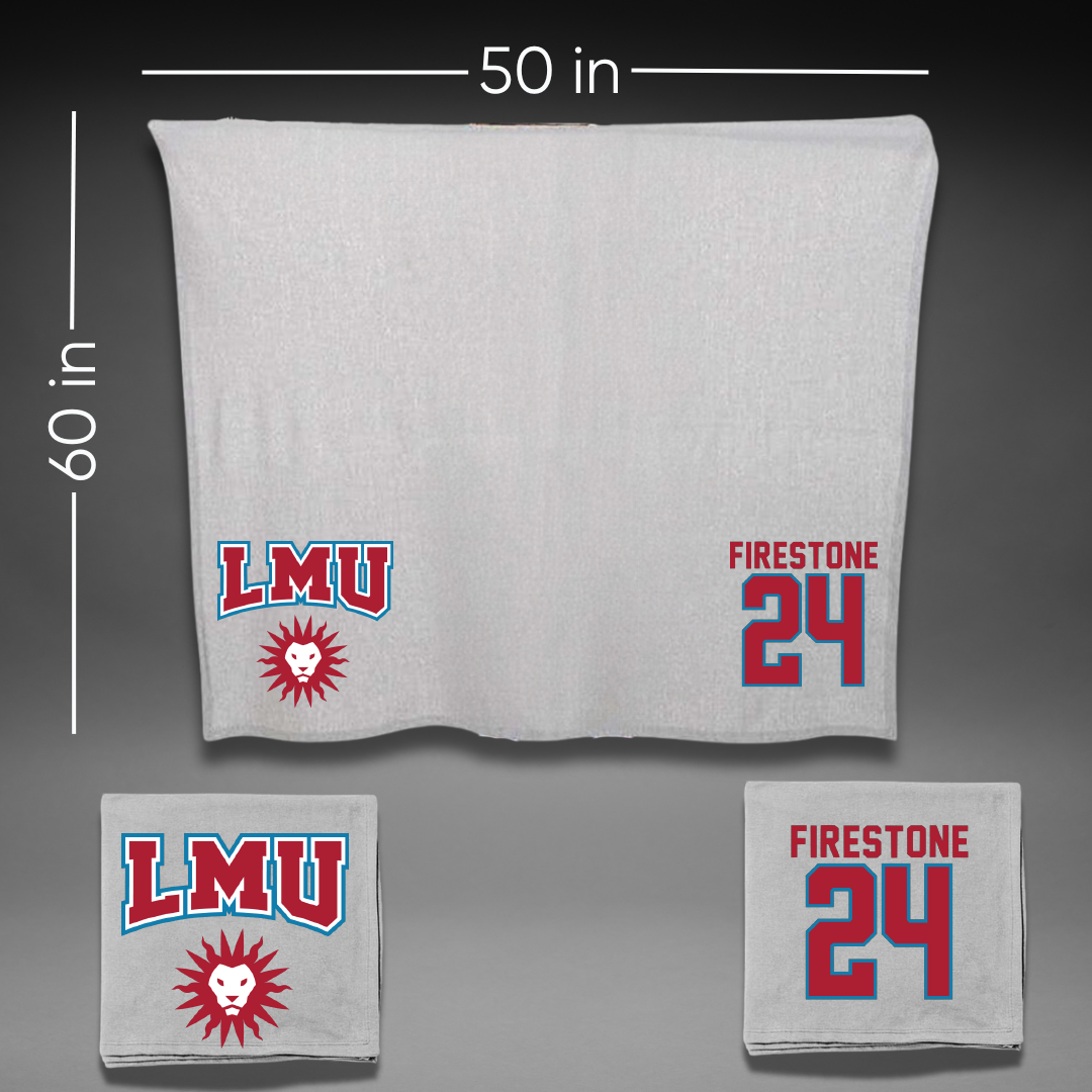 Loyola Marymount University Volleyball Gray Blanket - #24 Kyla Firestone