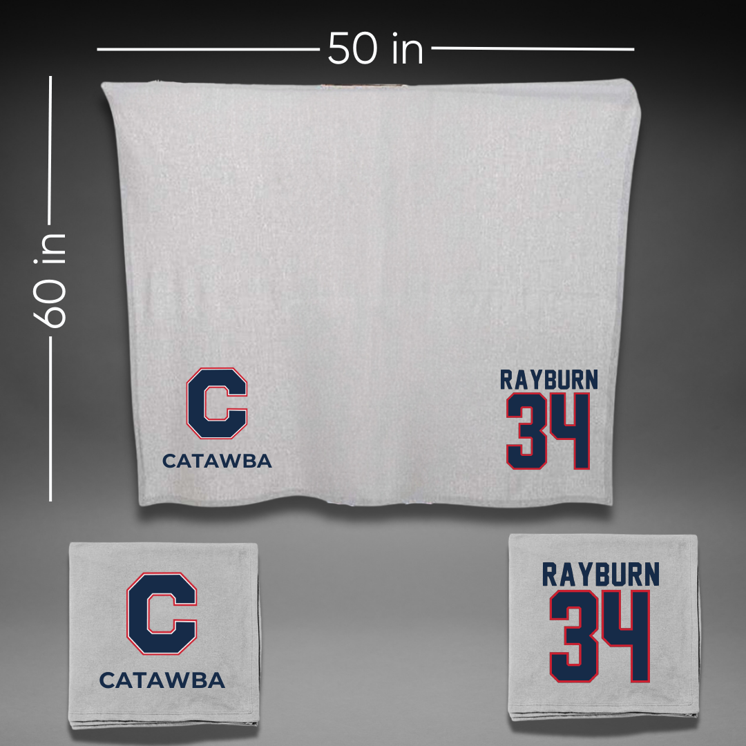 Catawba College Soccer Gray Blanket - #34 Maria Rayburn