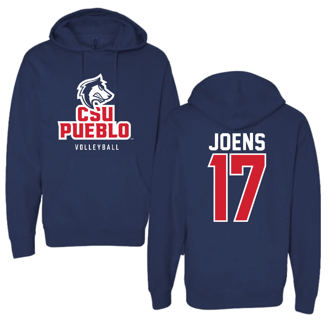 Colorado State University-Pueblo Volleyball Navy Hoodie - #17 Rayliene Joens