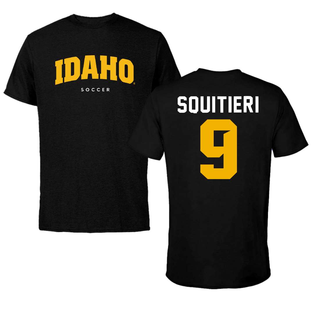University of Idaho Soccer Black Idaho Performance Tee - #9 Heather Squitieri