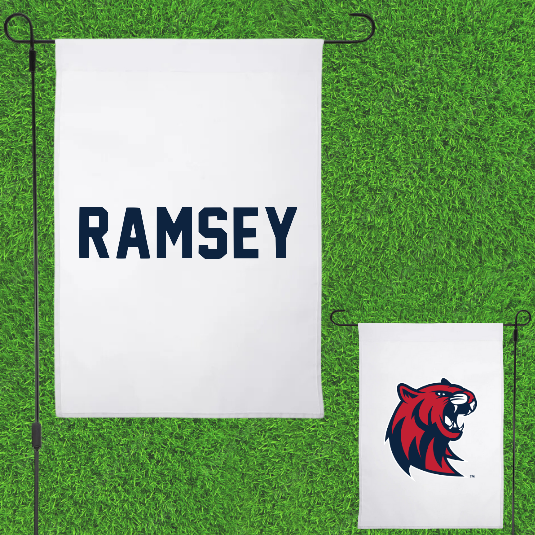 Rogers State University Dance White Garden Flag - Ansley Ramsey