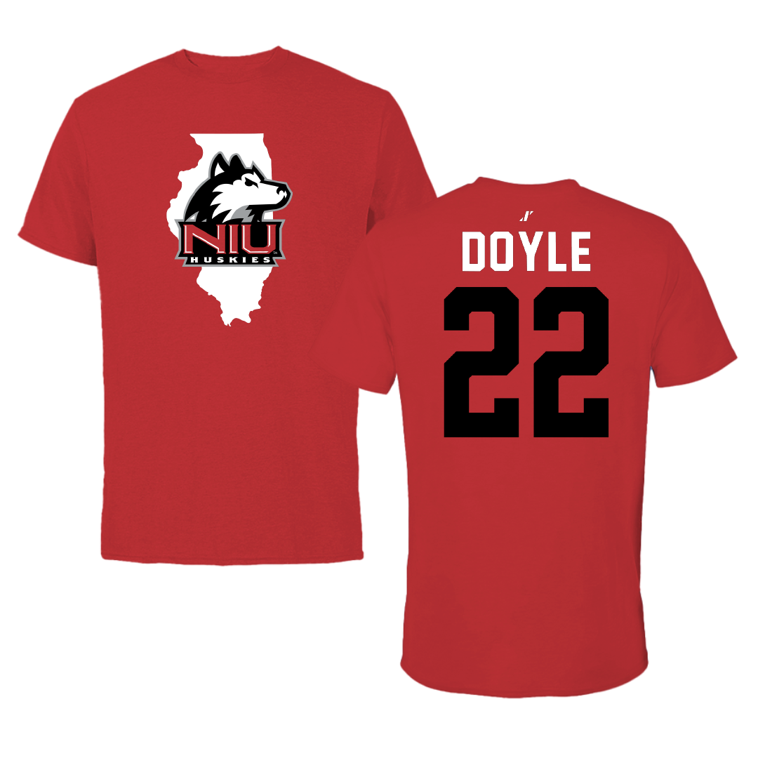 Northern Illinois University Basketball Red State Performance Tee - #22 Alecia Doyle