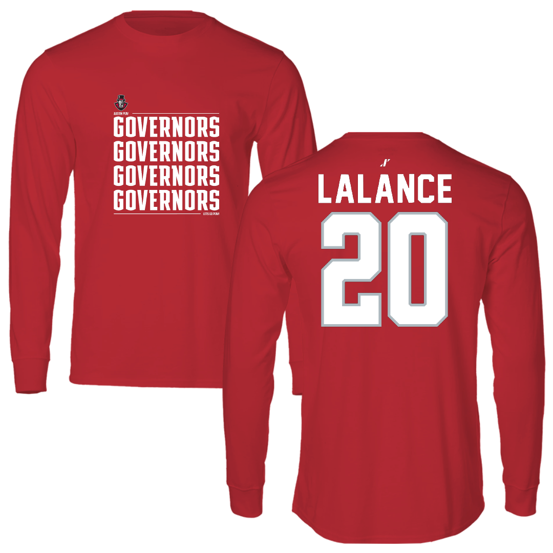 Austin Peay State University Soccer Red General Performance Long Sleeve - #20 Alison LaLance