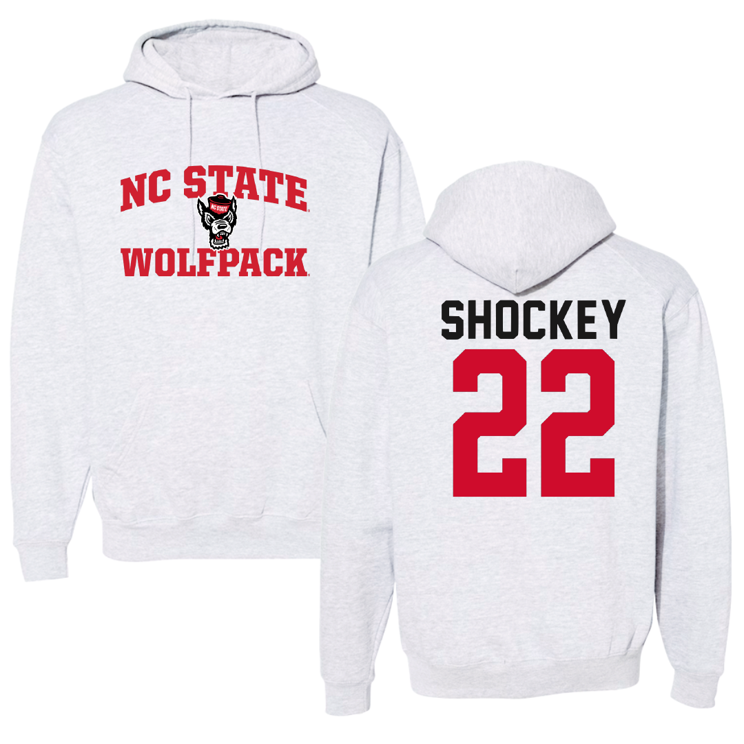 North Carolina State University Football Gray Hoodie - #22 Robert Shockey