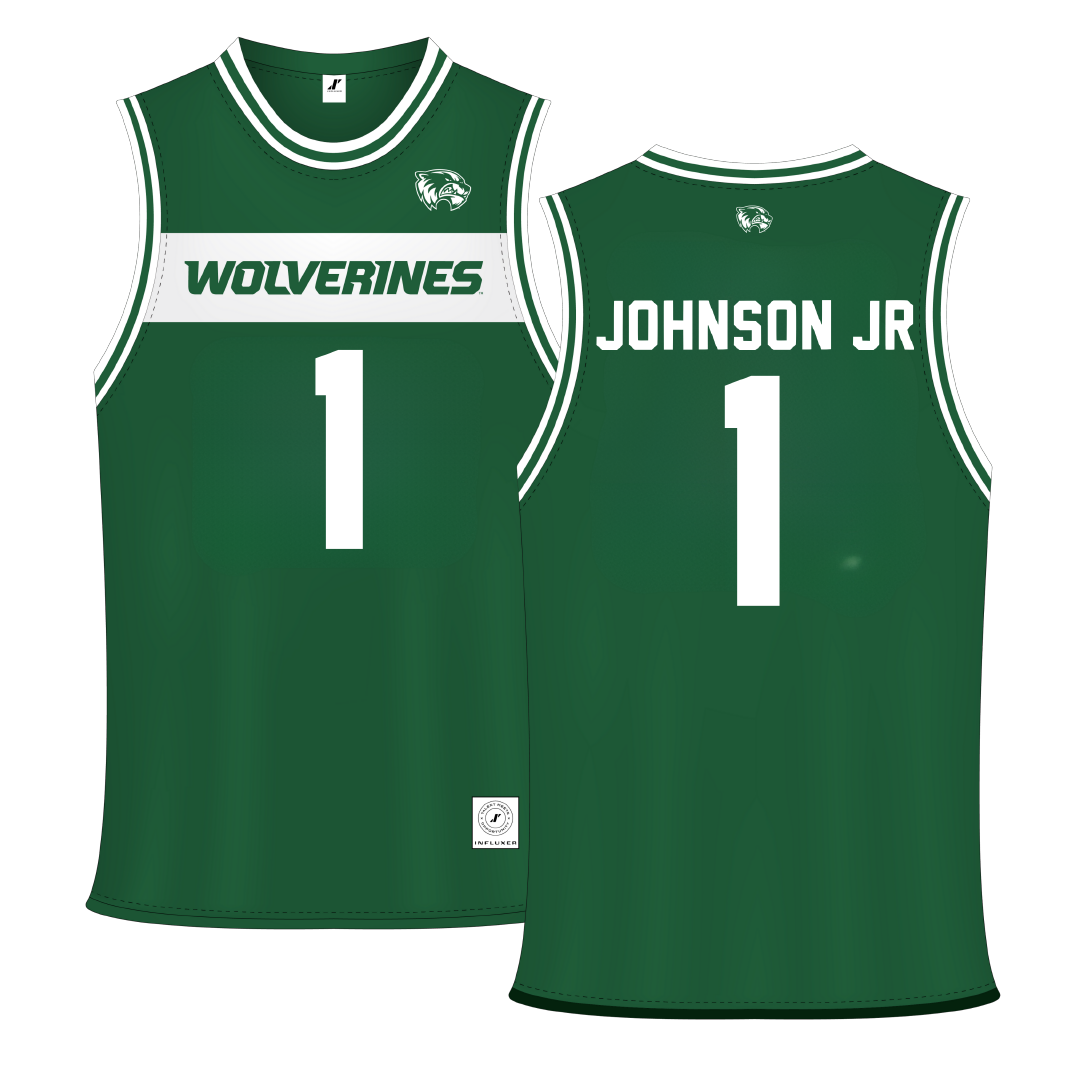Utah Valley University Green Basketball Jersey - #1 Andre Johnson Jr