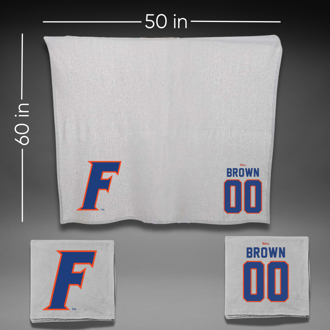 University of Florida Softball Gray Blanket - #00 Ava Brown