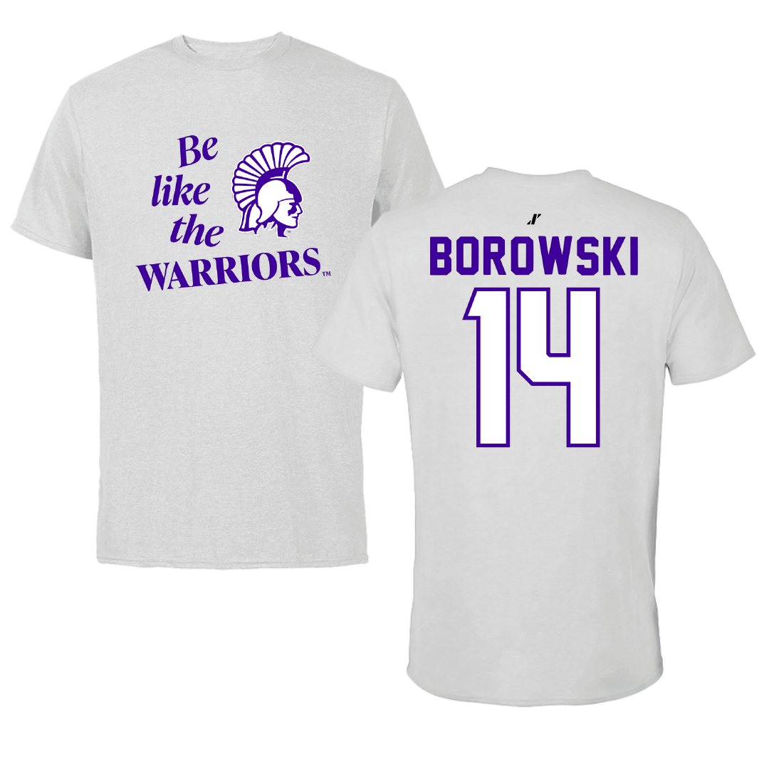 Winona State University Basketball Light Gray Be Like Us Tee - #14 Ty Borowski