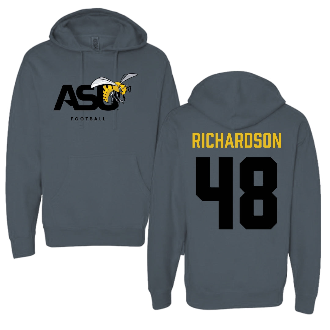 Alabama State University Football Dark Gray Hoodie - #48 Myles Richardson