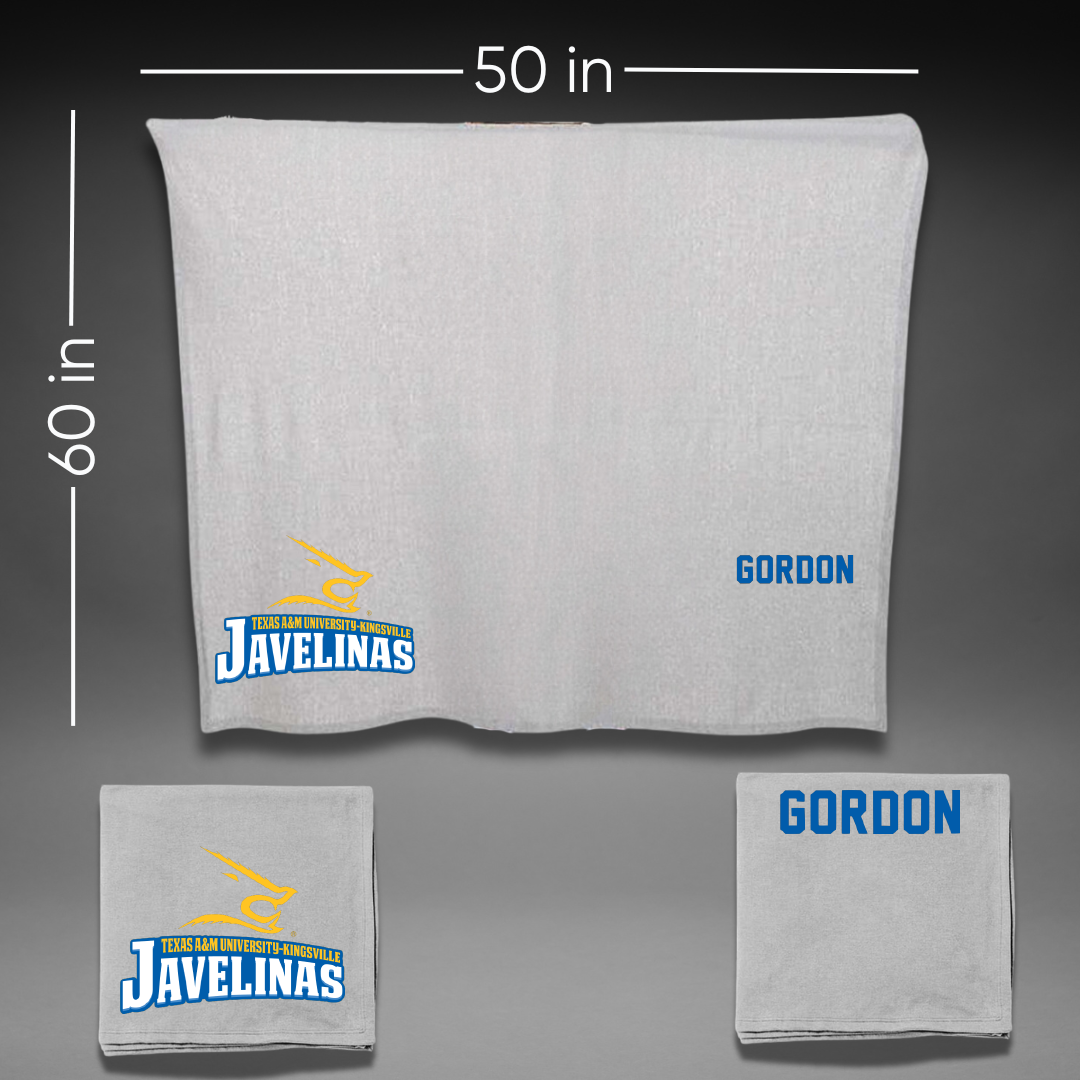 Texas A&M University-Kingsville TF and XC Gray Javelinas Blanket - Blake Gordon