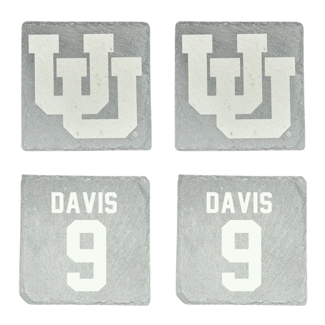 University of Utah Football Stone Coaster (4 Pack)  - #9 Elijah Davis