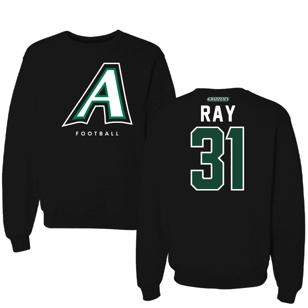 Adams State University Football Black Crewneck - #31 Zach Ray