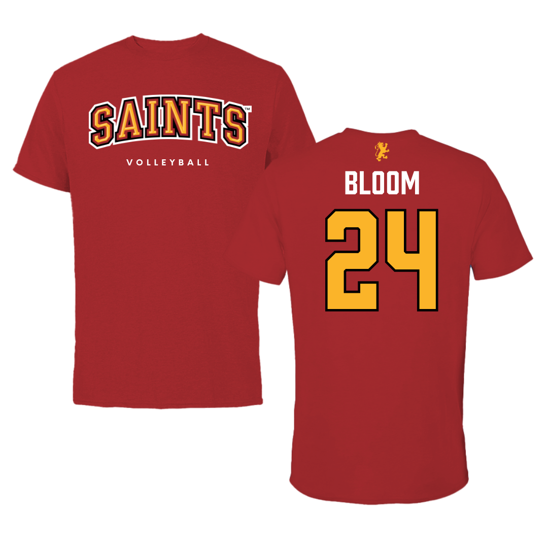 Flagler College Volleyball Red Tee - #24 Cassidy Bloom