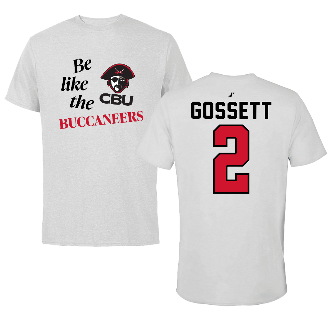 Christian Brothers University Baseball Light Gray Be Like Us Tee - #2 Will Gossett