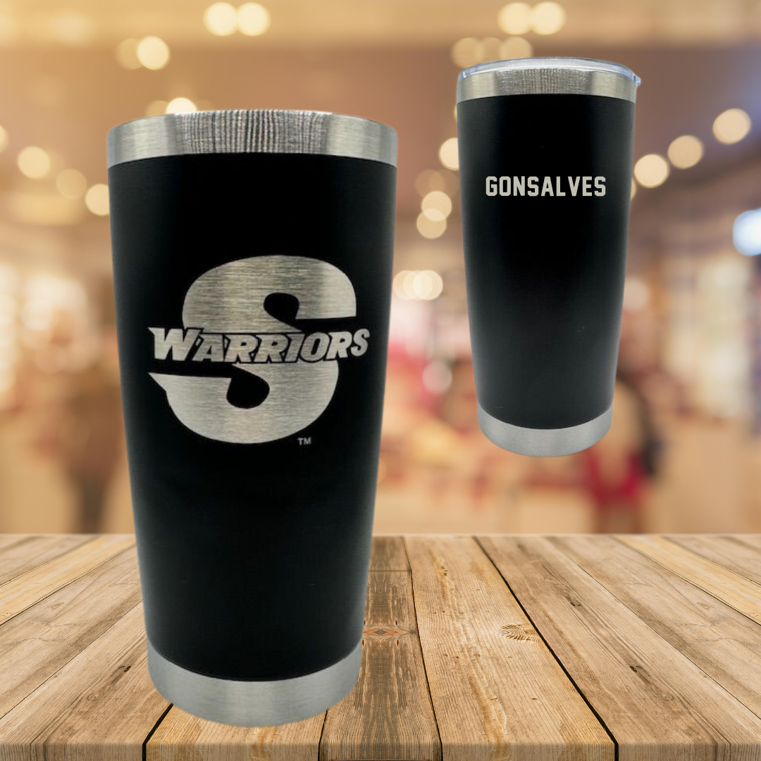 Stanislaus State Golf Black Stainless Steel Tumbler - Ethan Gonsalves