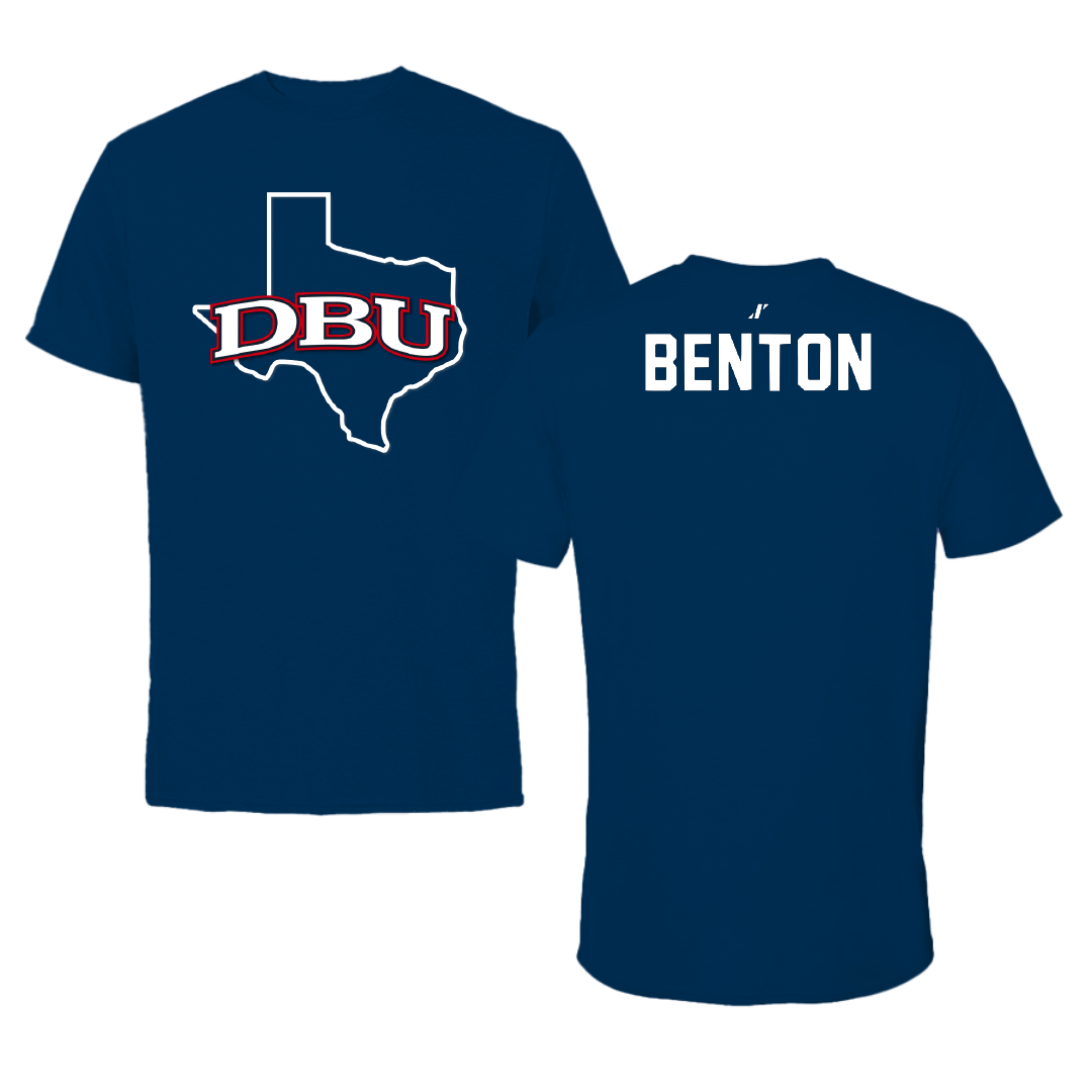 Dallas Baptist University TF and XC Navy State Performance Tee - Jackson Benton