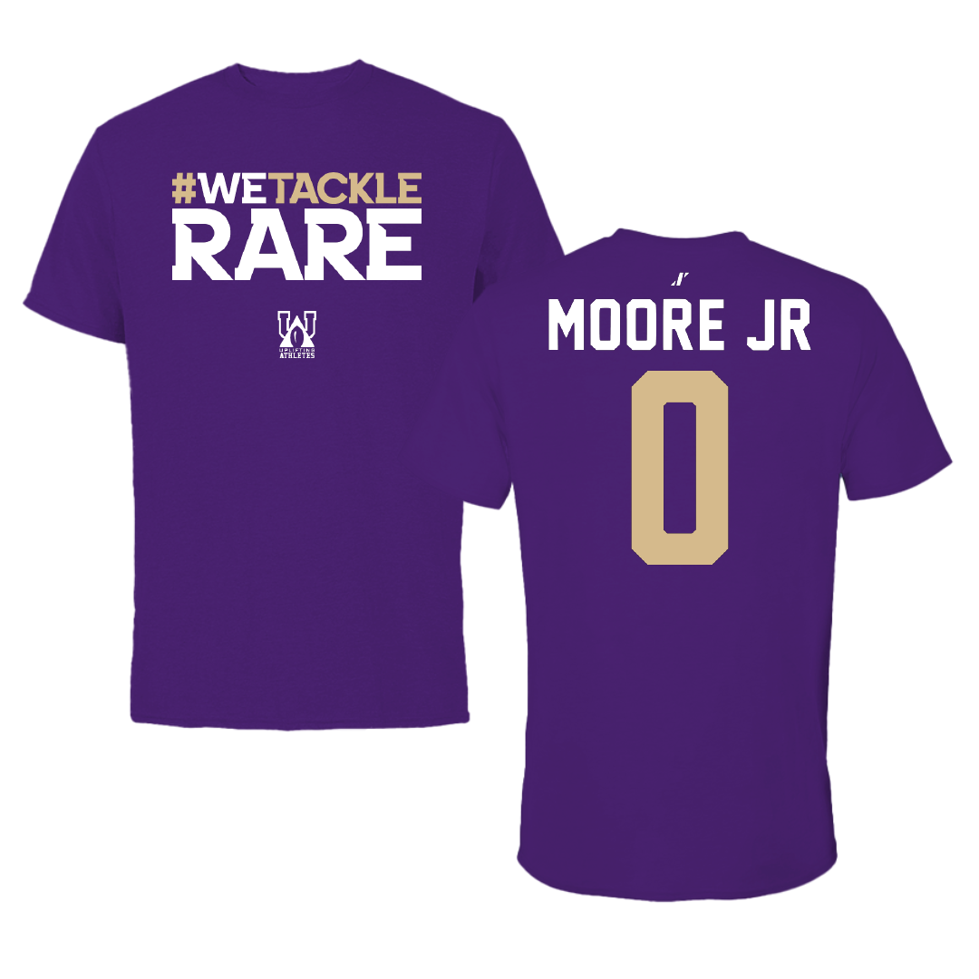Western Carolina University Football Purple Uplifting Athletes Performance Tee - #0 Ken Moore Jr