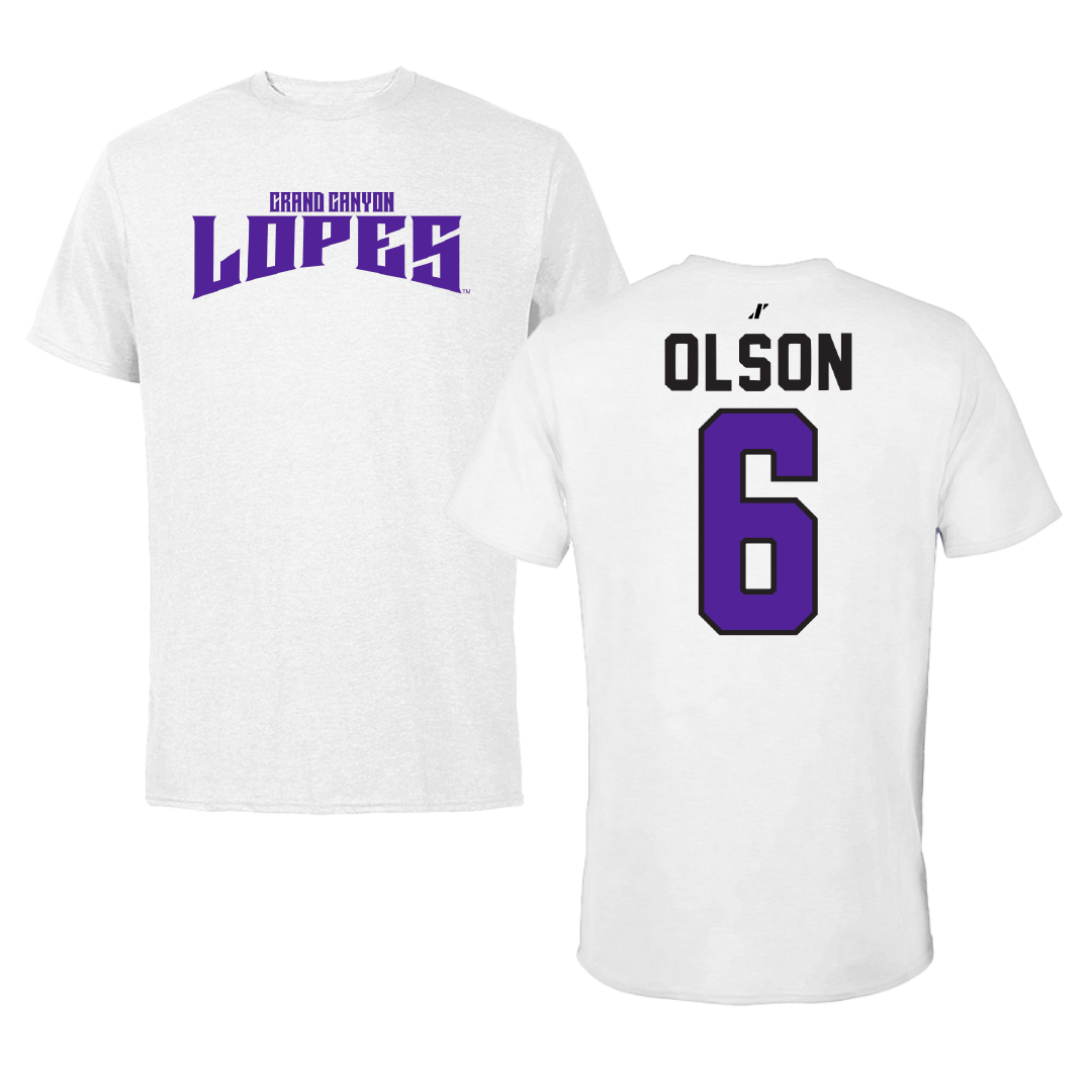 Grand Canyon University Lacrosse White Classic Tee - #6 Blake Olson