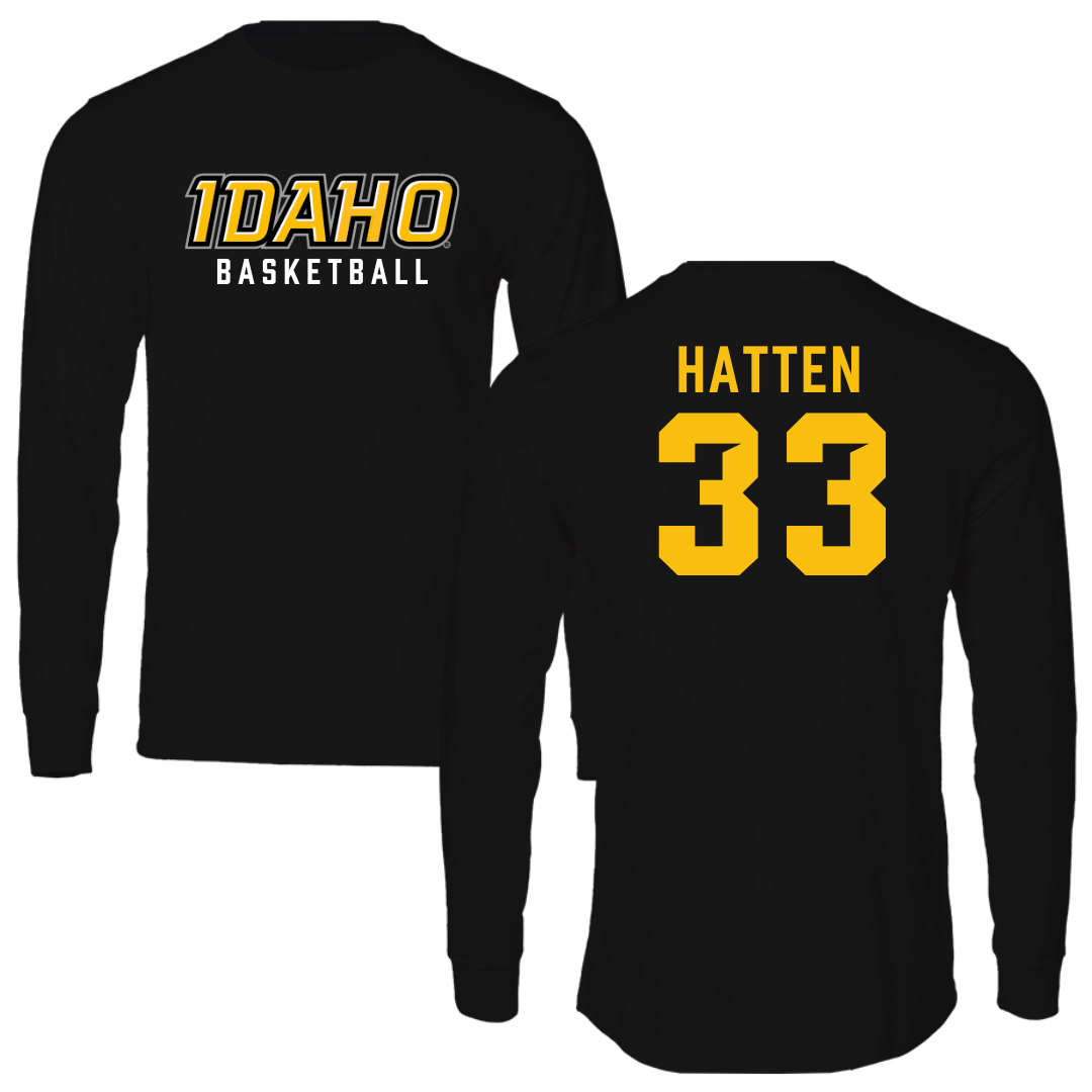 University of Idaho Basketball Black Performance Long Sleeve - #33 Jack Hatten