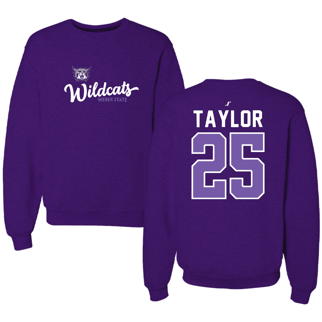 Weber State University Soccer Purple General Crewneck - #25 McKenzie Taylor