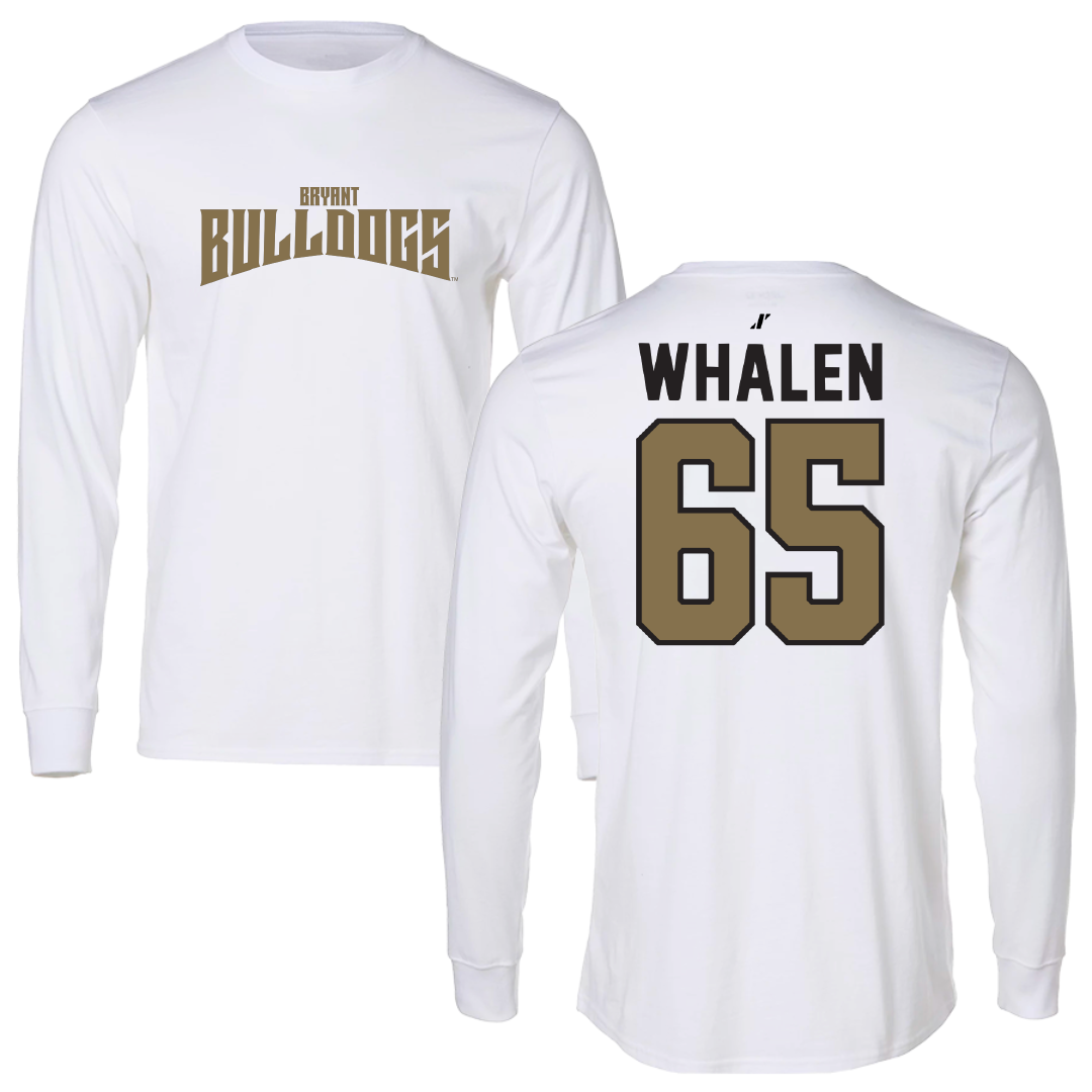 Bryant University Football White Classic Long Sleeve - #65 Wyatt Whalen