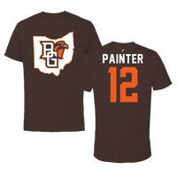 Bowling Green State University Soccer Brown State Tee - #12 Bennett Painter
