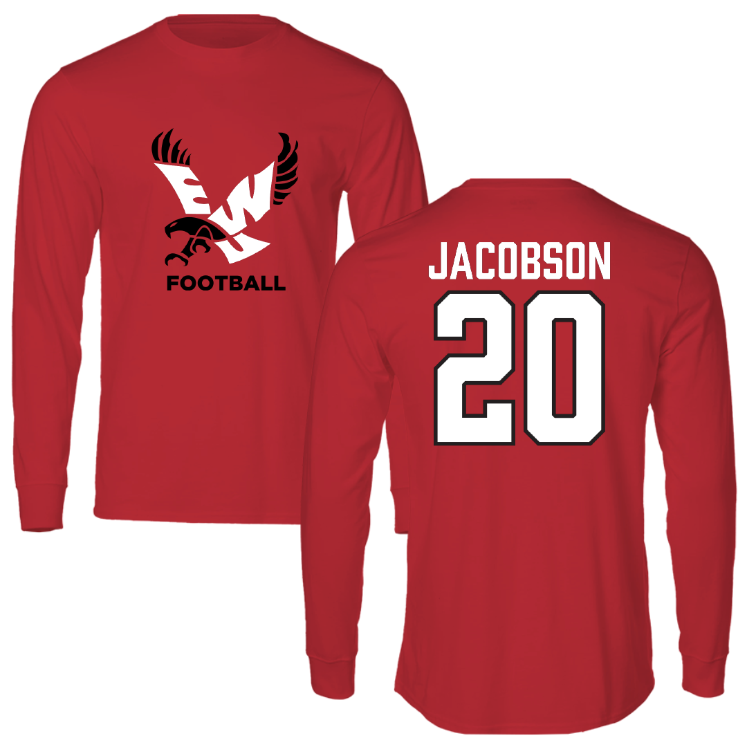 Eastern Washington University Football Red EWU Long Sleeve - #20 Tyson Jacobson