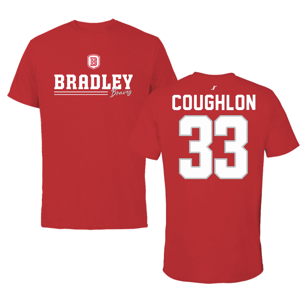 Bradley University Soccer Red General Performance Tee - #33 Mitch Coughlon