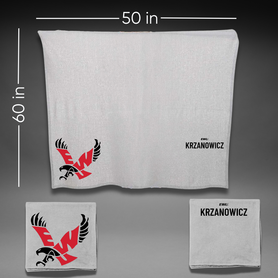 Eastern Washington University TF and XC Gray Blanket - CJ Krzanowicz