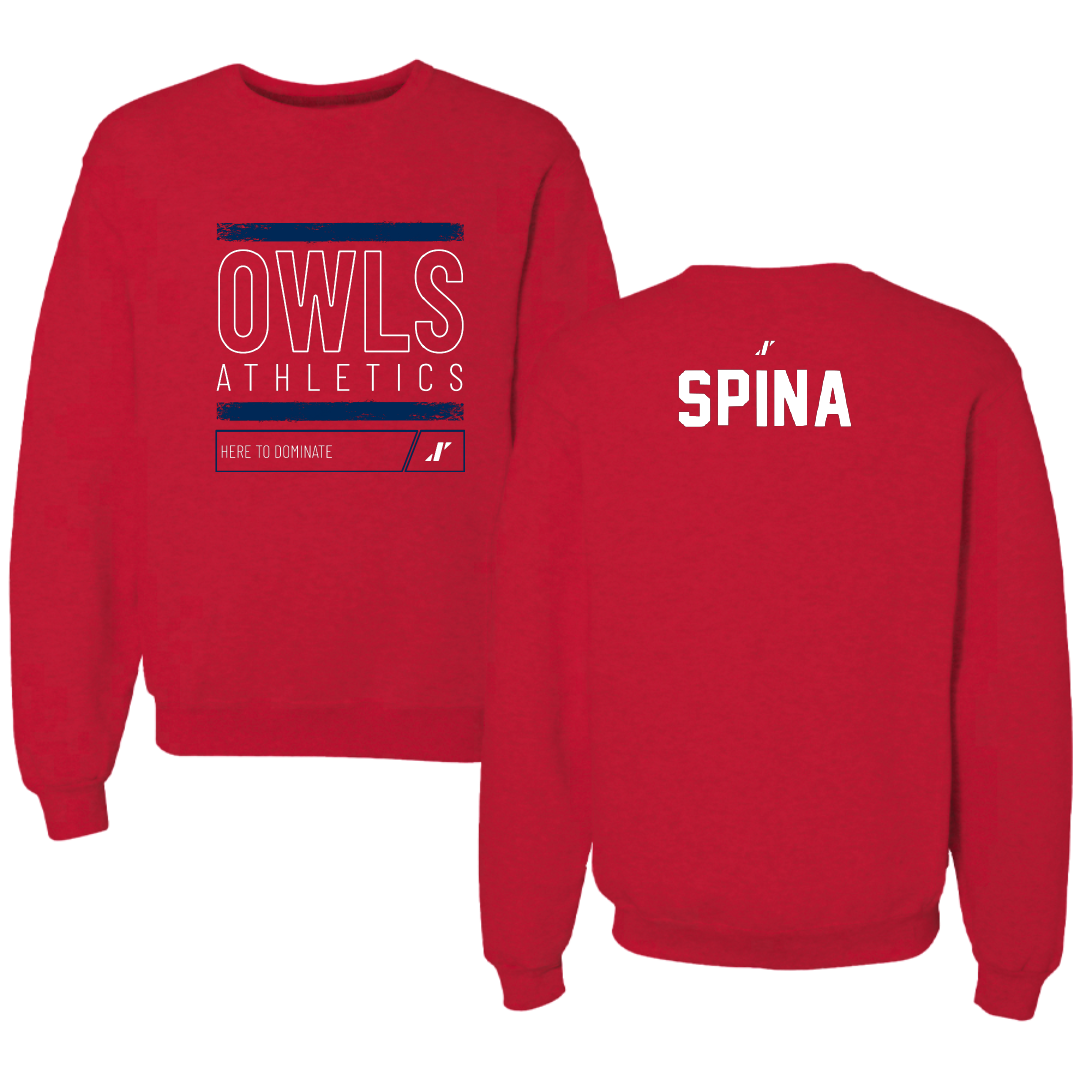 Florida Atlantic University Dance Red Dominate Crewneck - Jenna Spina