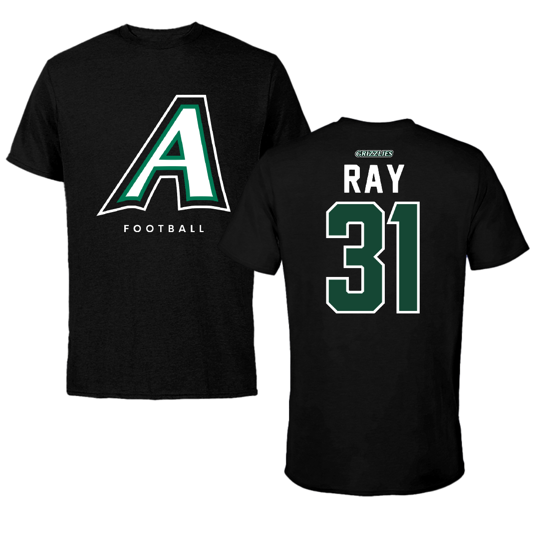 Adams State University Football Black Block Tee - #31 Zach Ray