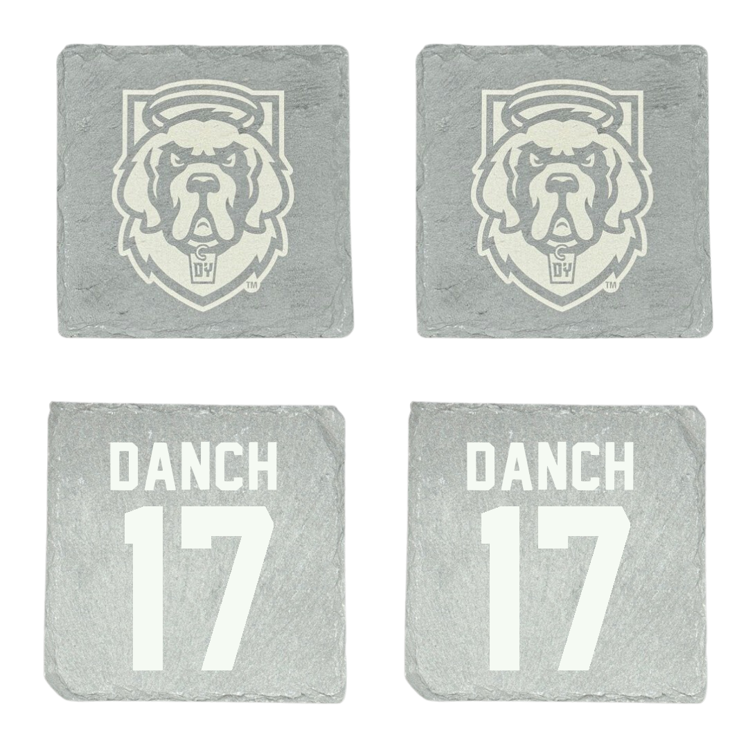 D'Youville University Soccer Stone Coaster (4 Pack)  - #17 Dylan Danch