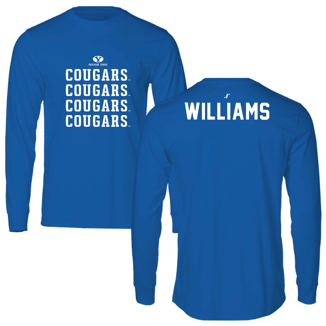 Brigham Young University Swimming & Diving Blue General Performance Long Sleeve - Halli Williams