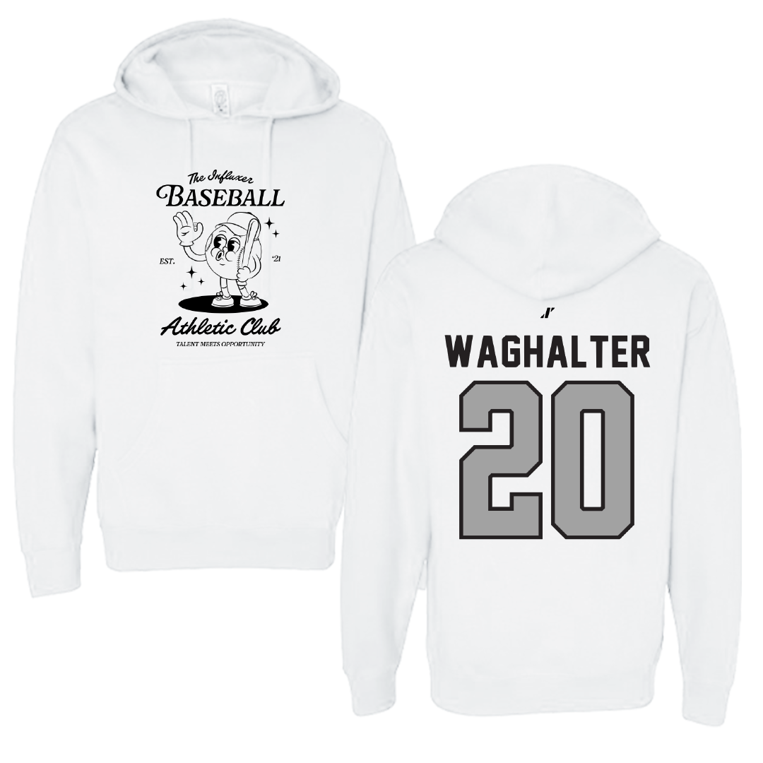 Baseball White Influxer Athletic Club Hoodie - #20 Harris Waghalter