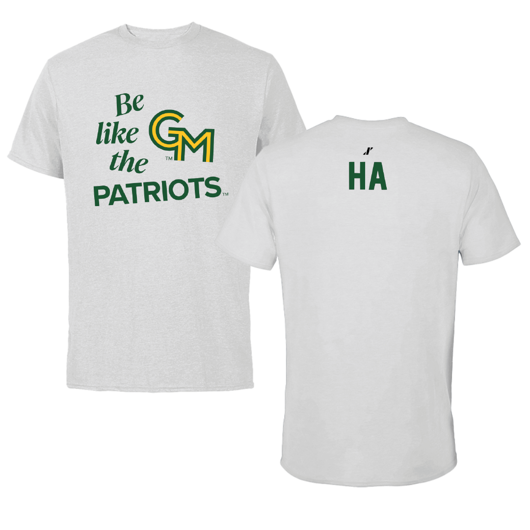 George Mason University Tennis Light Gray Be Like Us Performance Tee - Dustin Ha