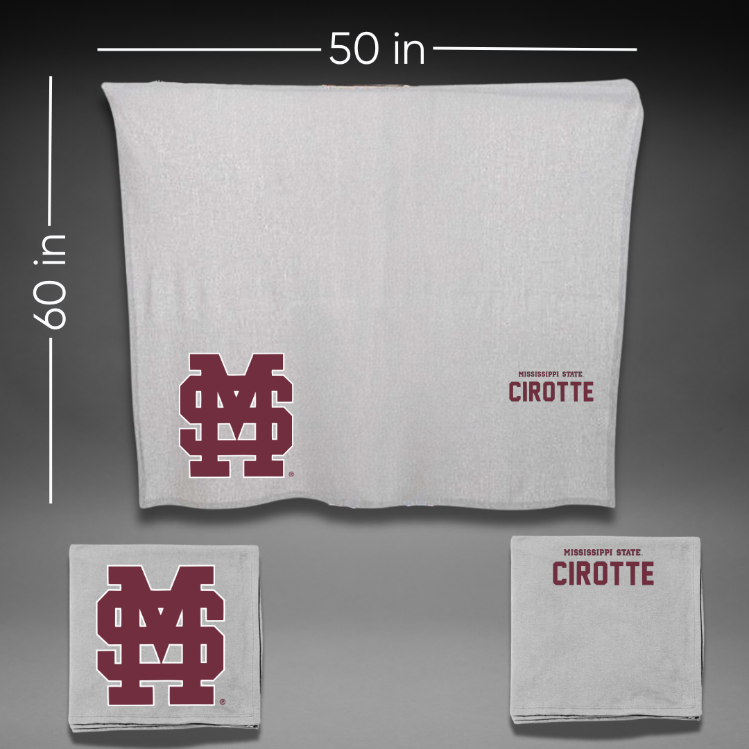 Mississippi State University Tennis Gray Blanket - Chloé Cirotte