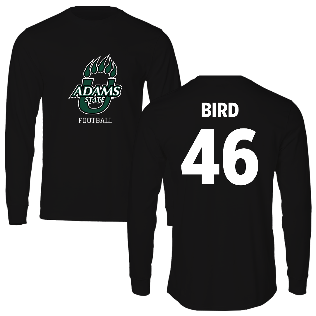 Adams State University Football Black State Performance Long Sleeve - #46 Ethan Bird